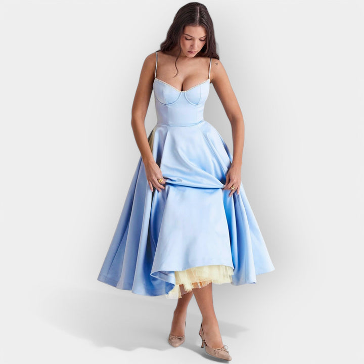 Vestido Midi Elegante com Linha Estilosa