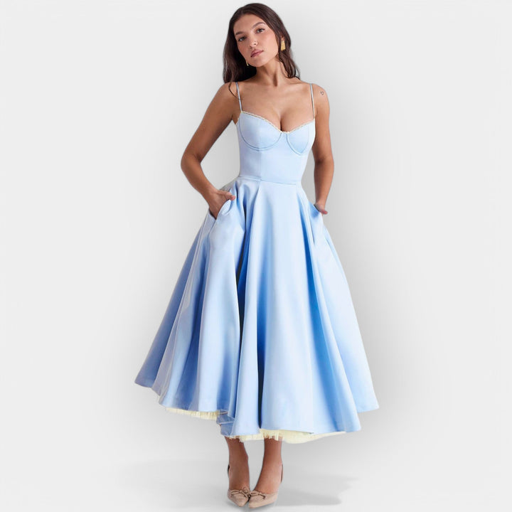 Vestido Midi Elegante com Linha Estilosa