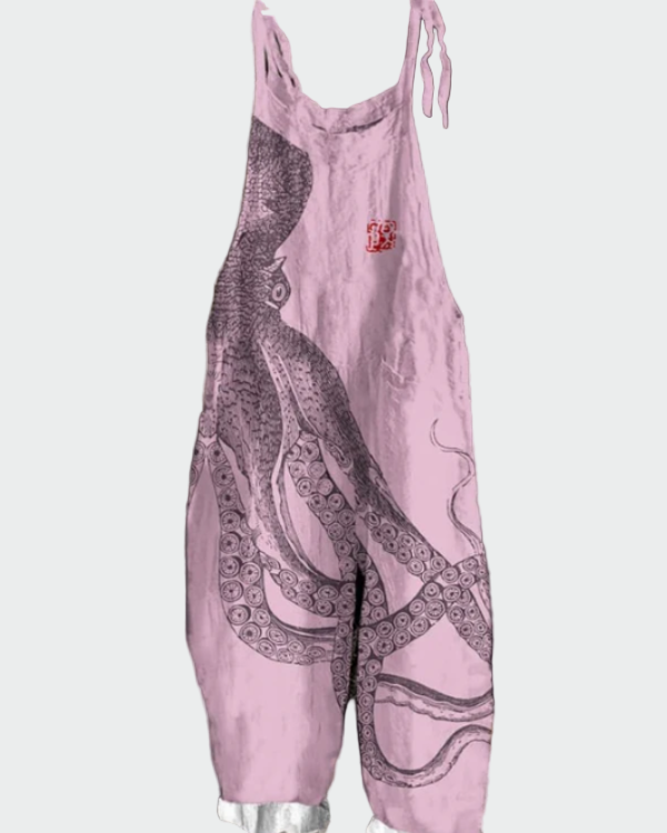 Macacão feminino com pernas largas