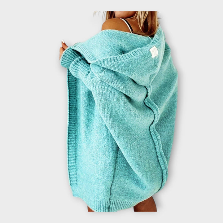 Cardigan de Tricô com Capuz