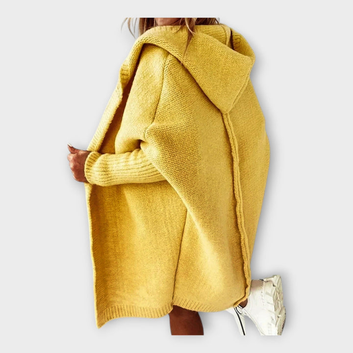 Cardigan de Tricô com Capuz
