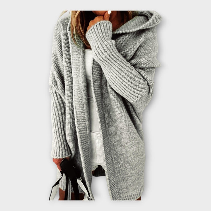 Cardigan de Tricô com Capuz