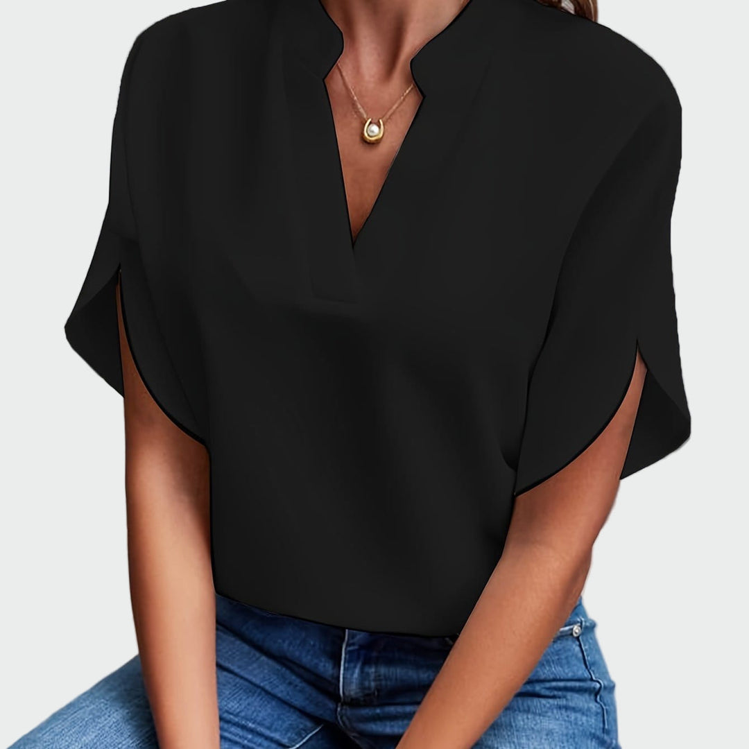 Blusa com design drapeado