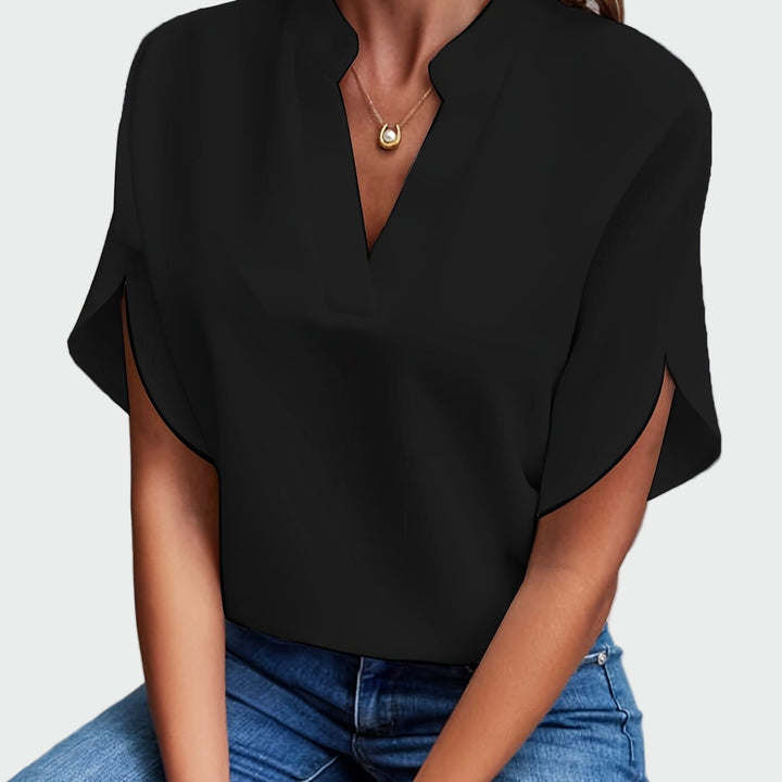 Blusa com design drapeado
