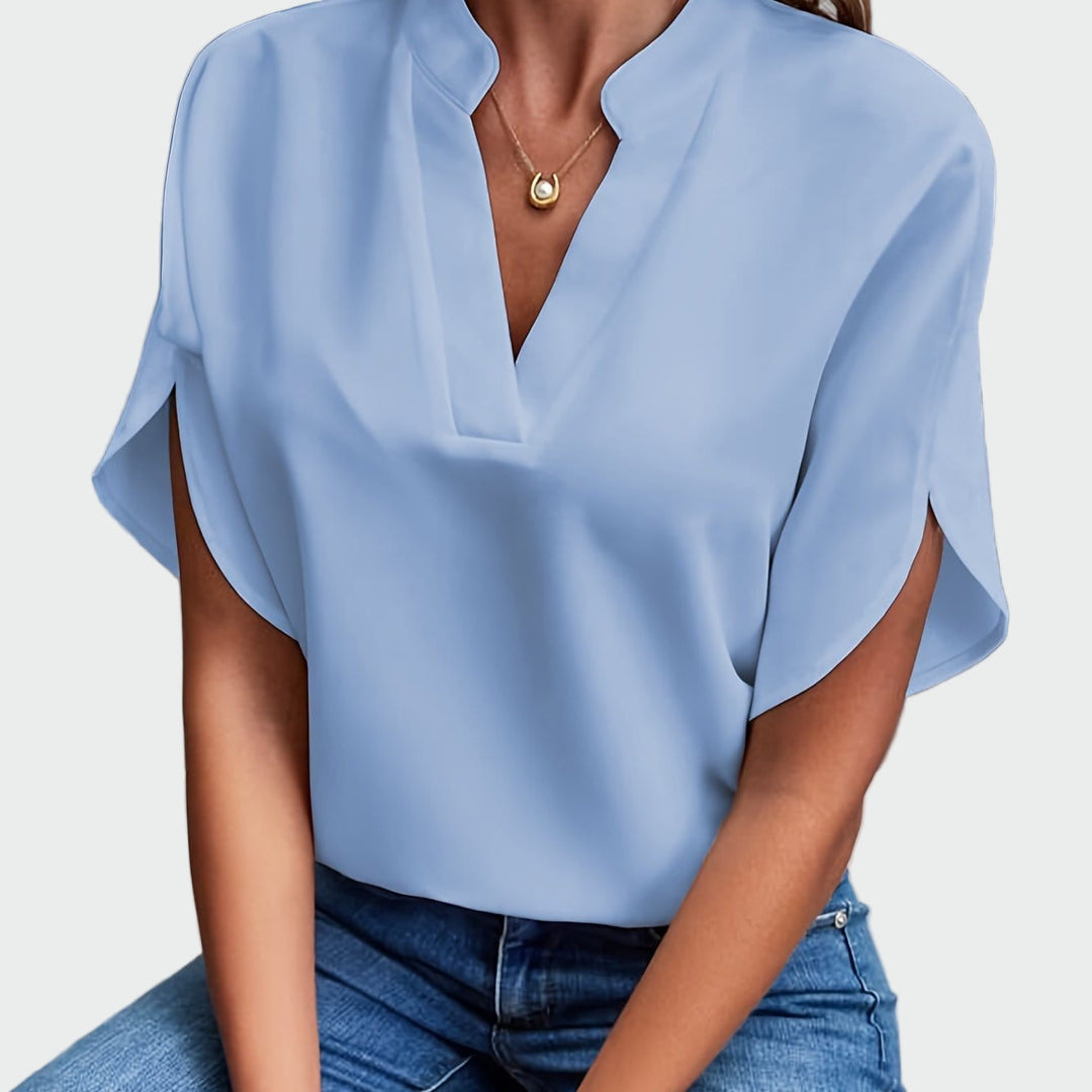 Blusa com design drapeado