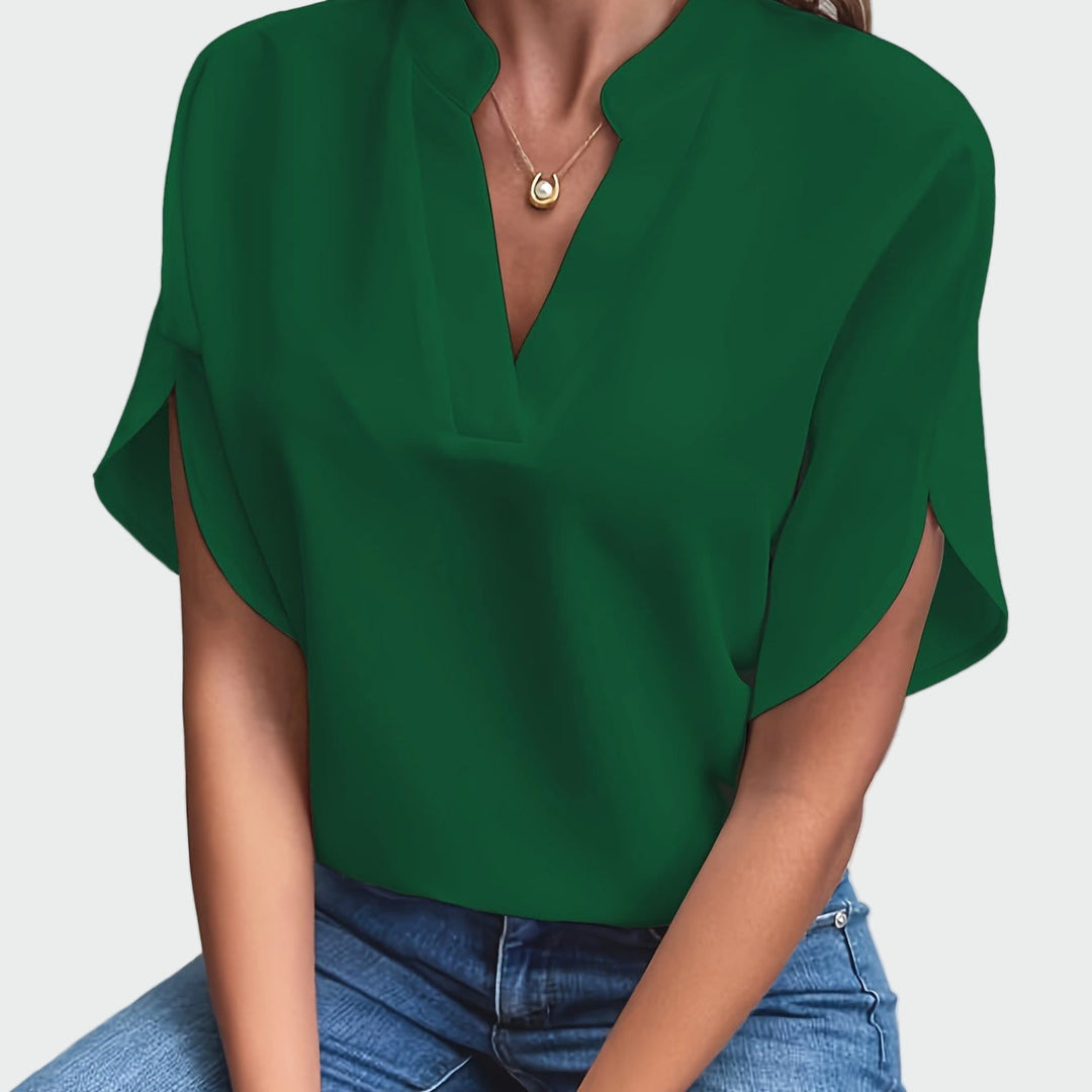 Blusa com design drapeado