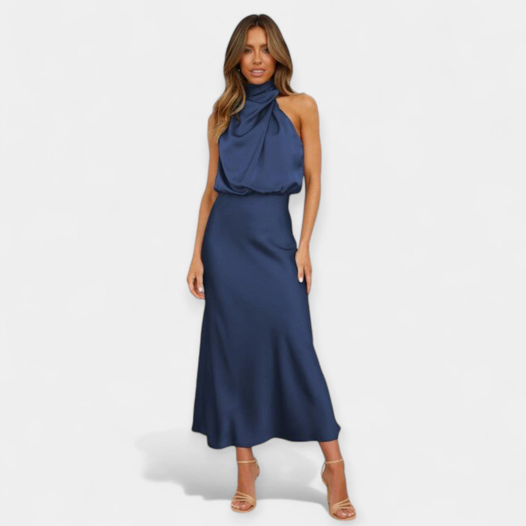Vestido Maxi com Ombros Descobertos