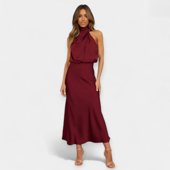 Vestido Maxi com Ombros Descobertos