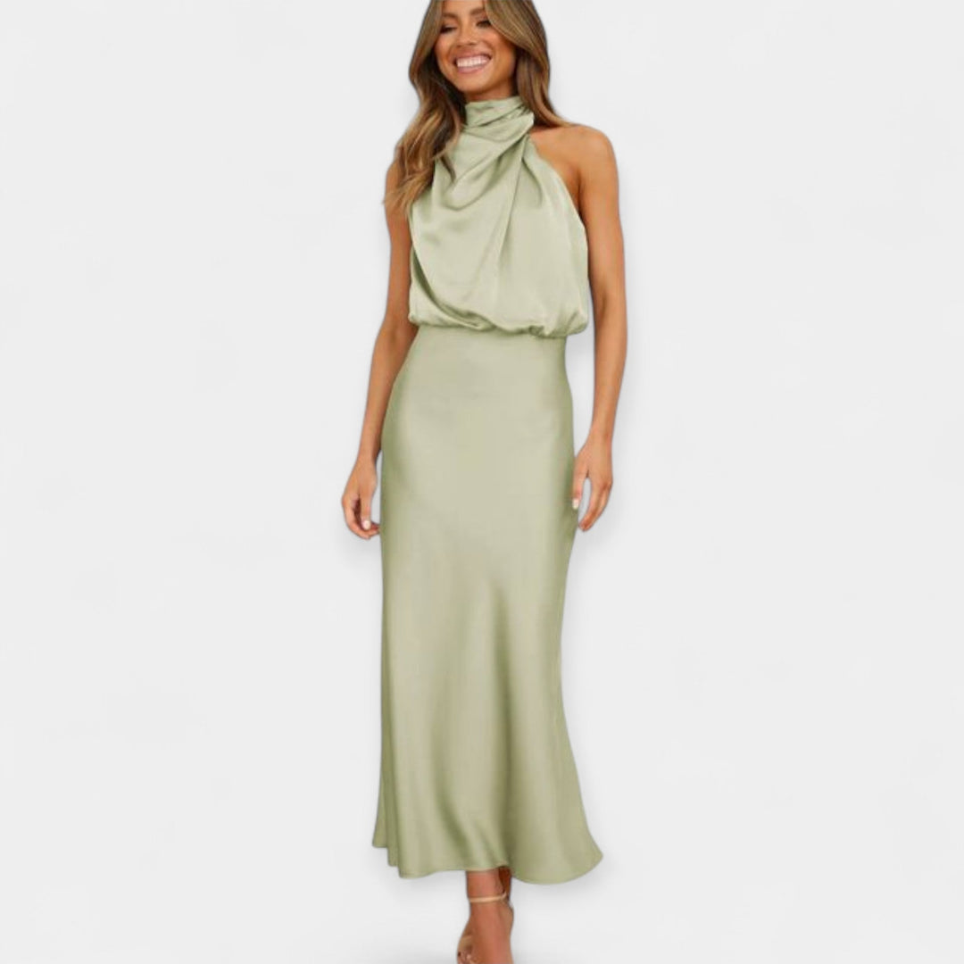 Vestido Maxi com Ombros Descobertos