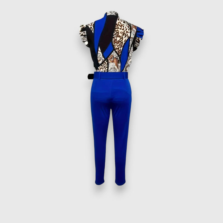 Conjunto de Dois Peças com padrão de leopardo moderno