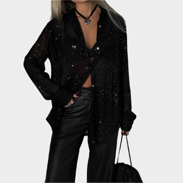 Blusa com Lantejoulas para Festa