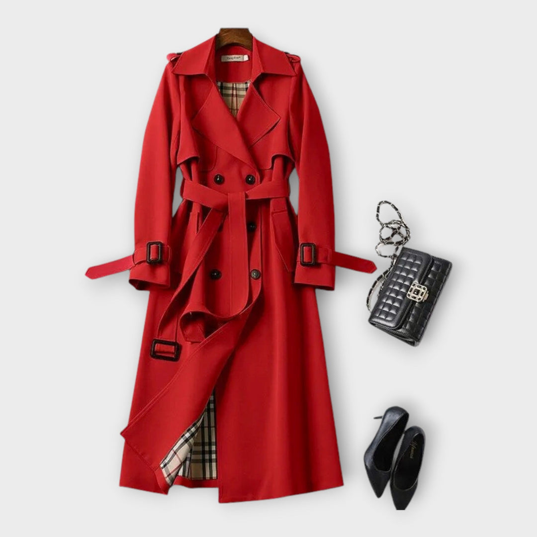 Trench Coat Clássico Longo com Cinto