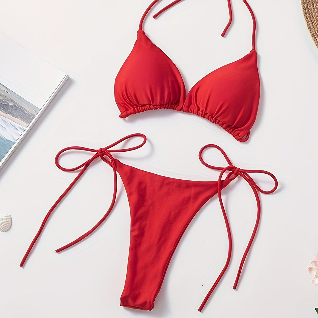 Biquíni Halter com Slip em V