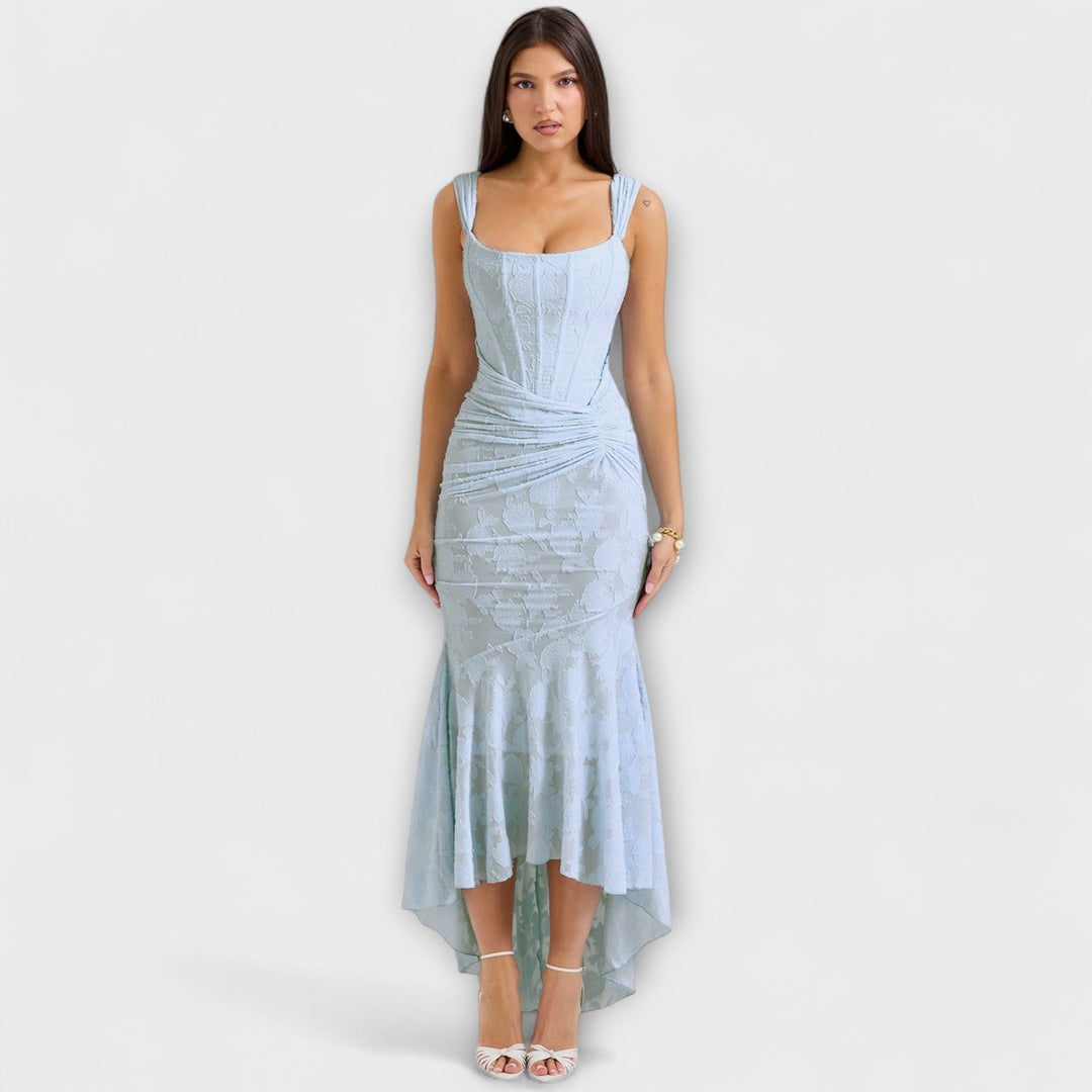Vestido Longo com Corset Elegante e Sofisticado