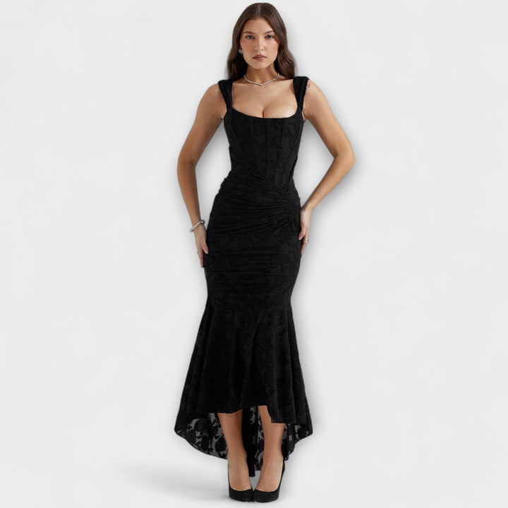 Vestido Longo com Corset Elegante e Sofisticado