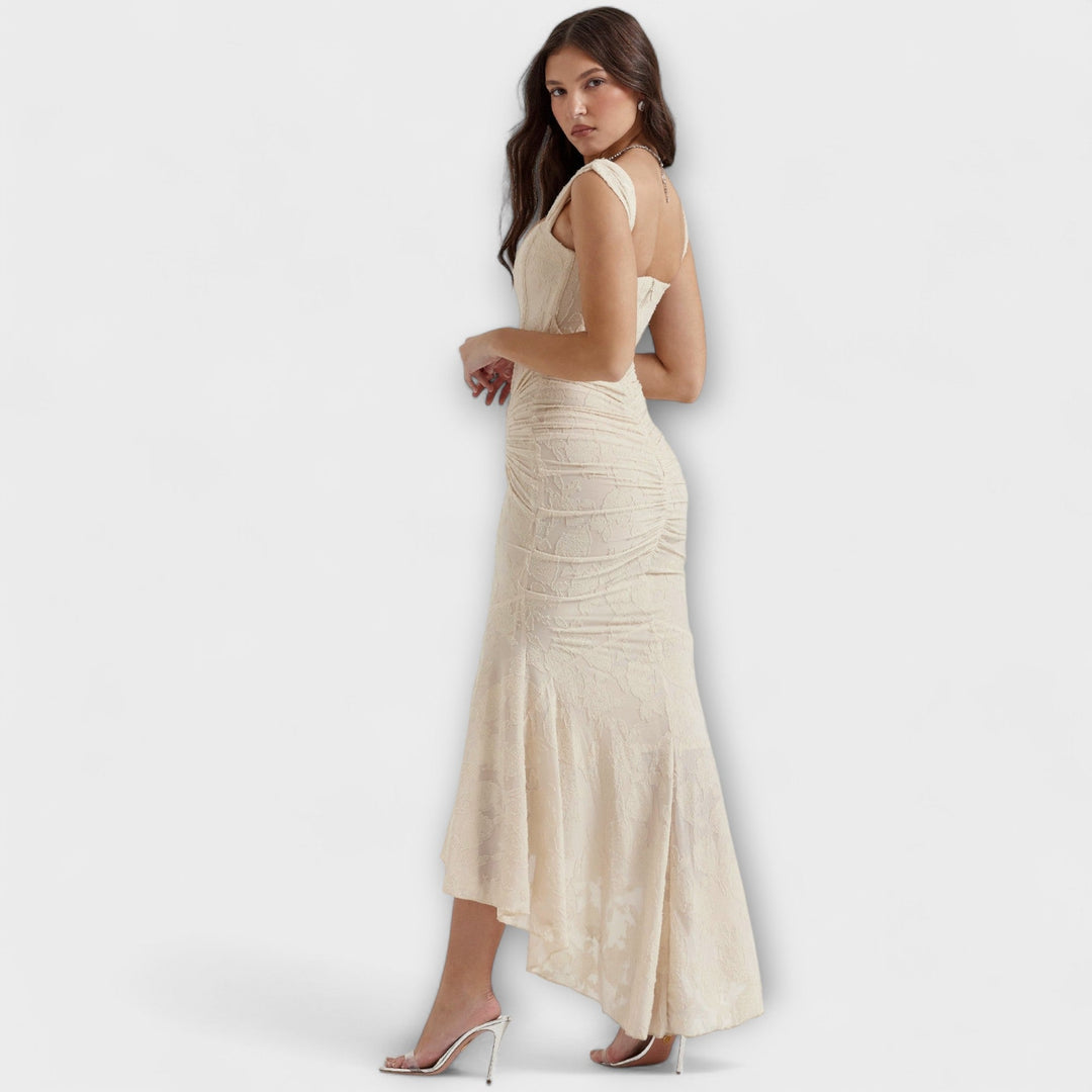 Vestido Longo com Corset Elegante e Sofisticado