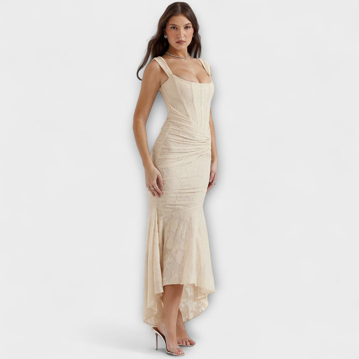 Vestido Longo com Corset Elegante e Sofisticado