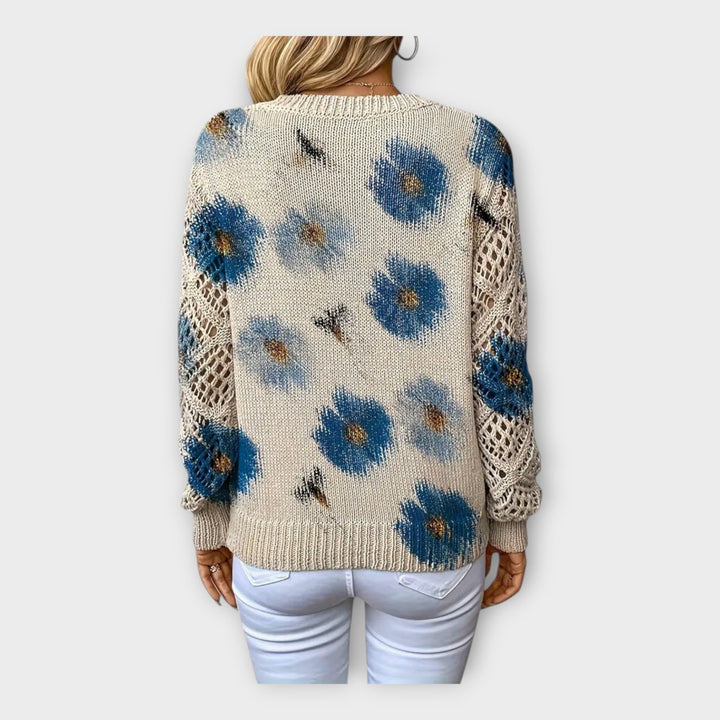 Camisola Tricot com Detalhes em Renda