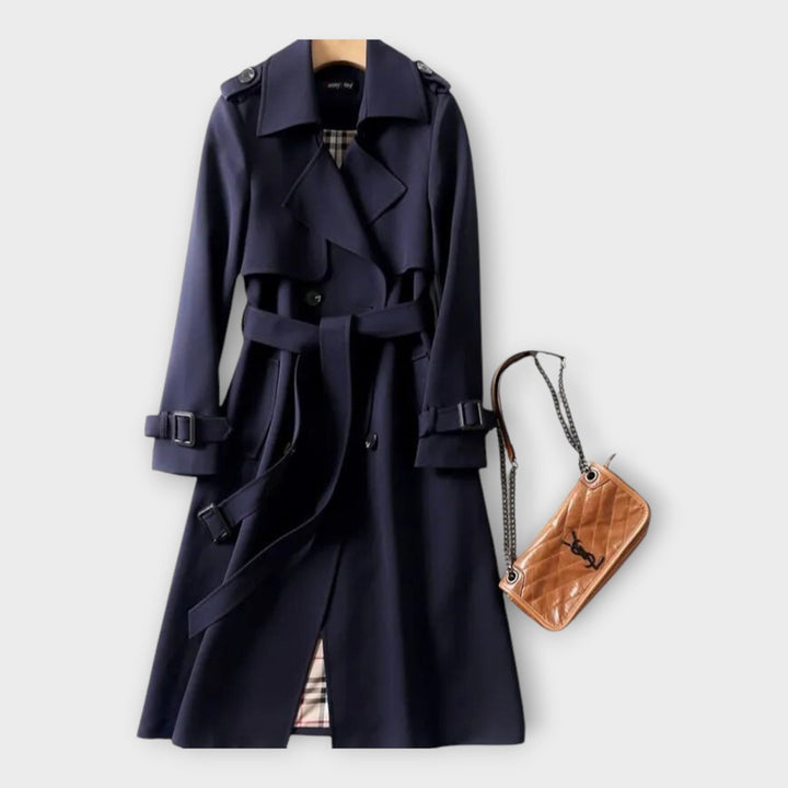 Trench Coat Clássico Longo com Cinto