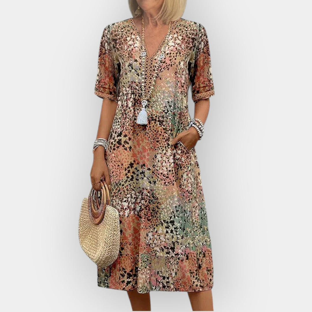 Vestido Midi Floral com Estilo