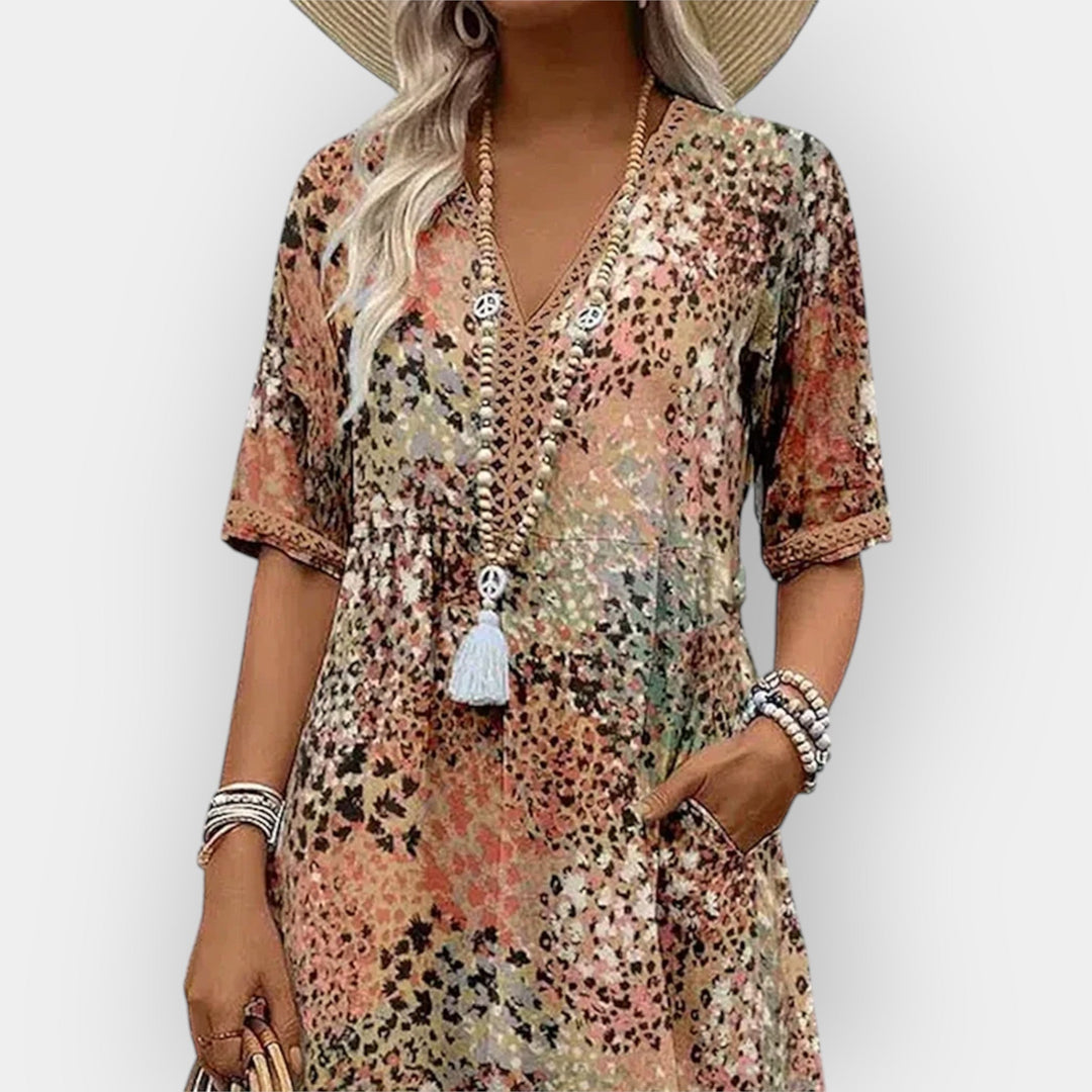 Vestido Midi Floral com Estilo