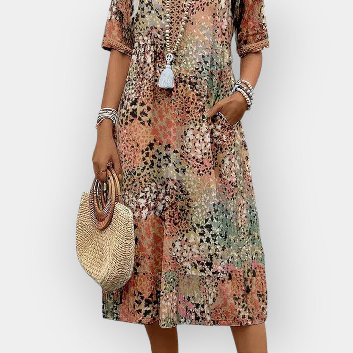 Vestido Midi Floral com Estilo