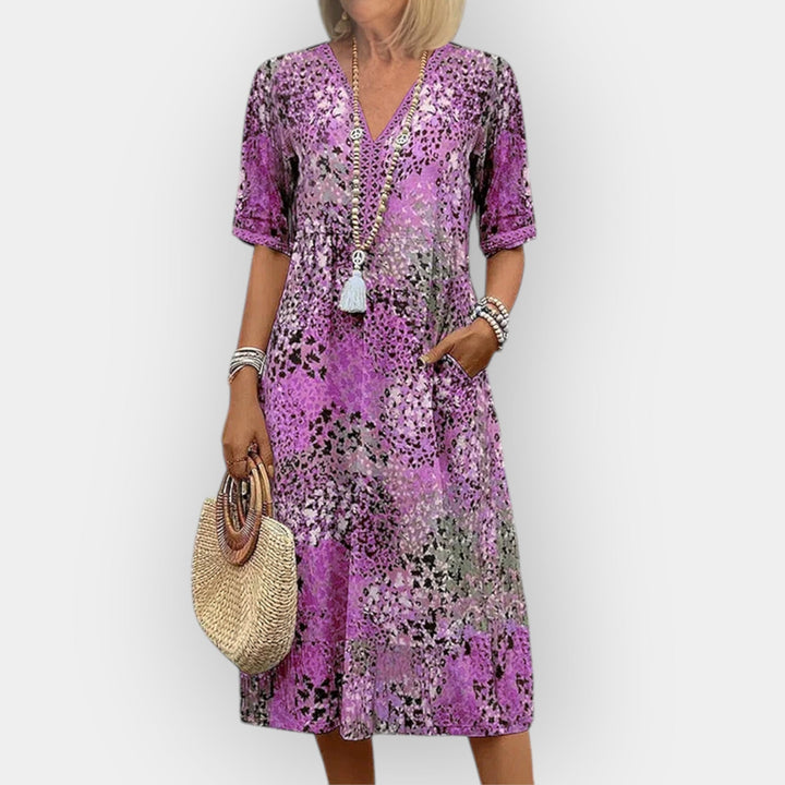 Vestido Midi Floral com Estilo