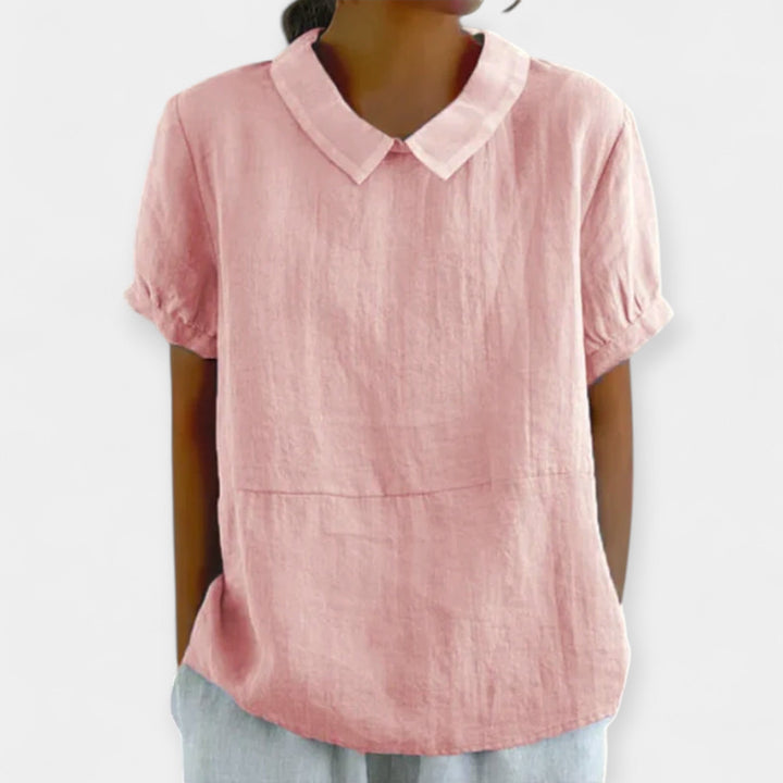 Camisola de Algodão com Gola