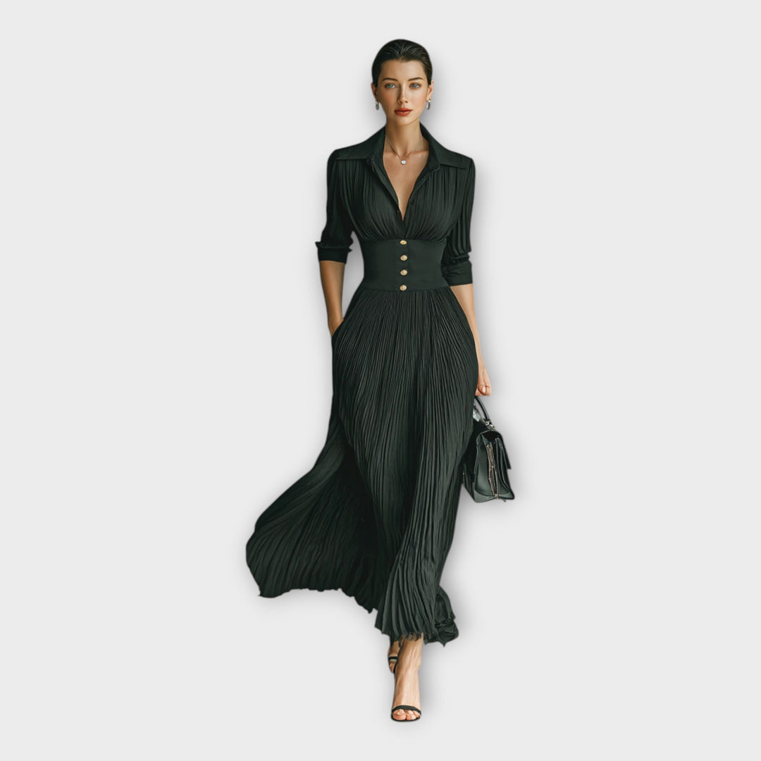 Vestido longo com elegância refinada