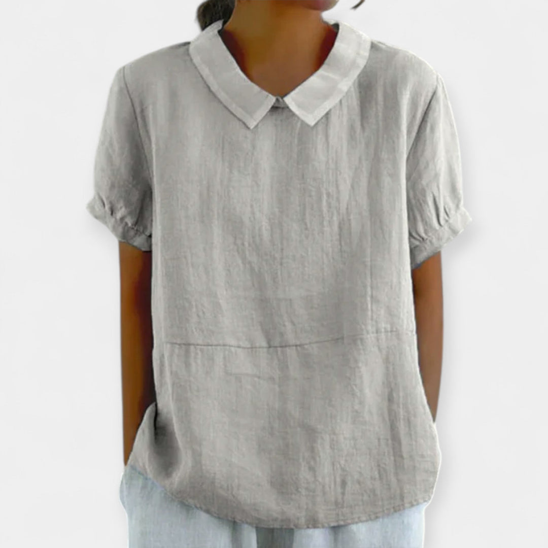 Camisola de Algodão com Gola