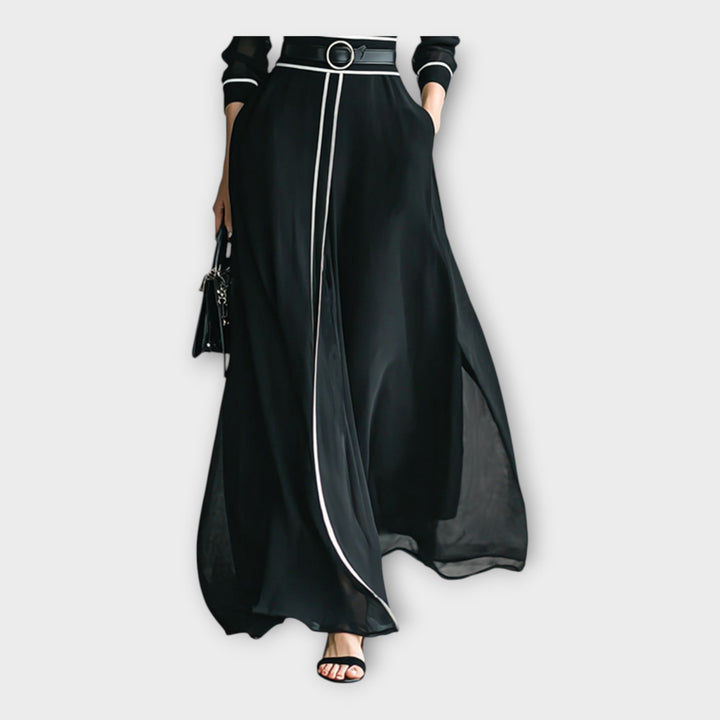 Vestido longo com elegância minimalista