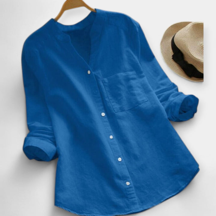 Camisa Confortável de Linho e Algodão