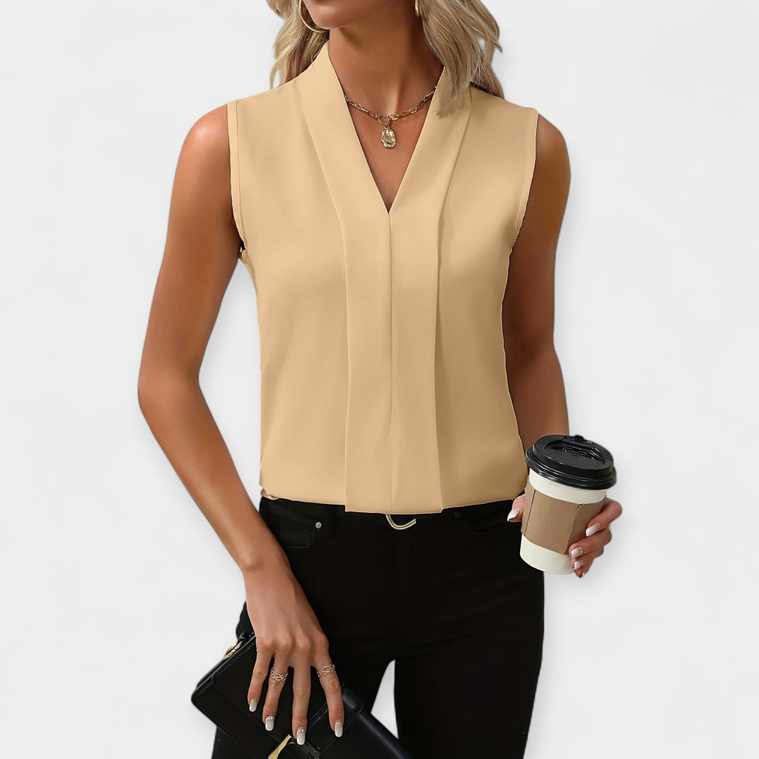 Blusa Sem Mangas Elegante
