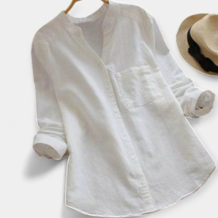 Camisa Confortável de Linho e Algodão