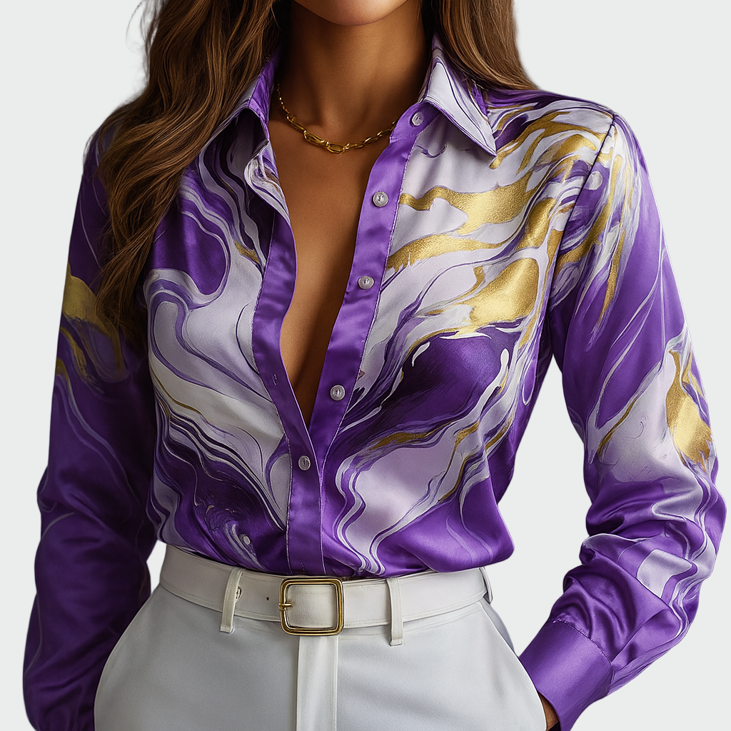 Camisa de Seda Fluida