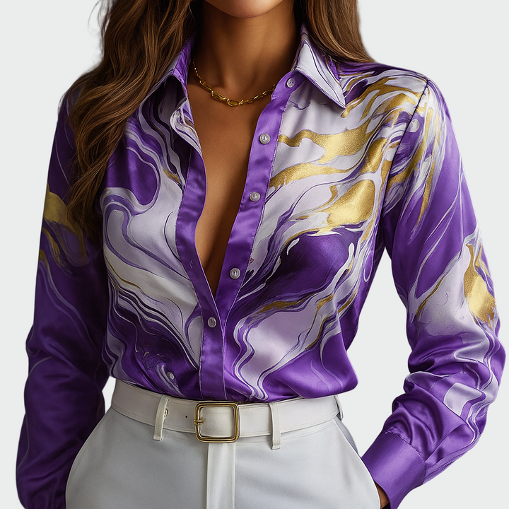 Camisa de Seda Fluida