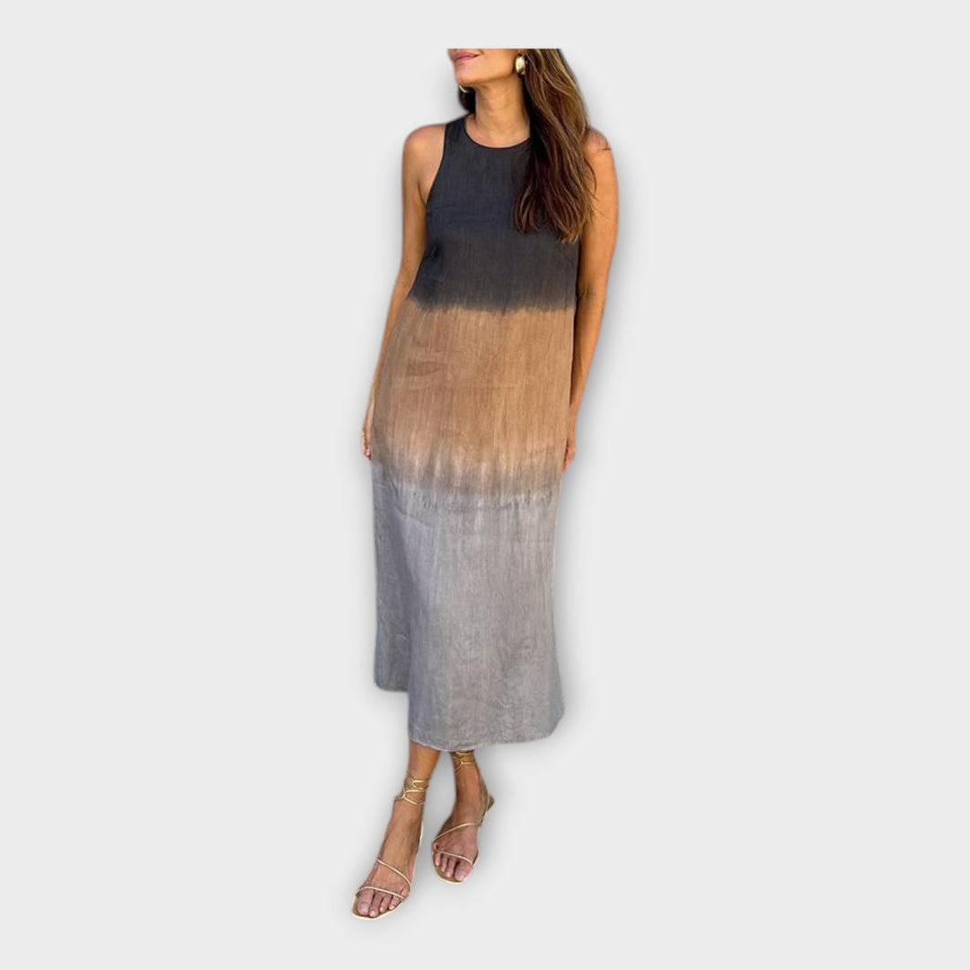 vestido com linha fluida e elegância atemporal