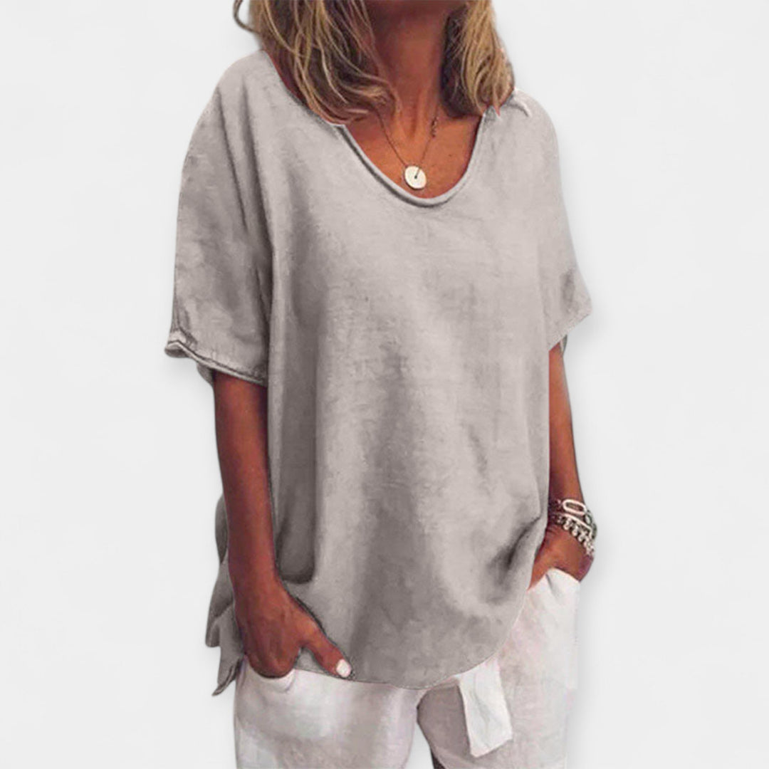 Camisola de Verão com Decote em V