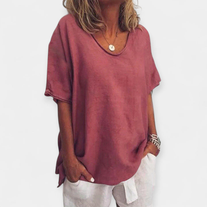 Camisola de Verão com Decote em V