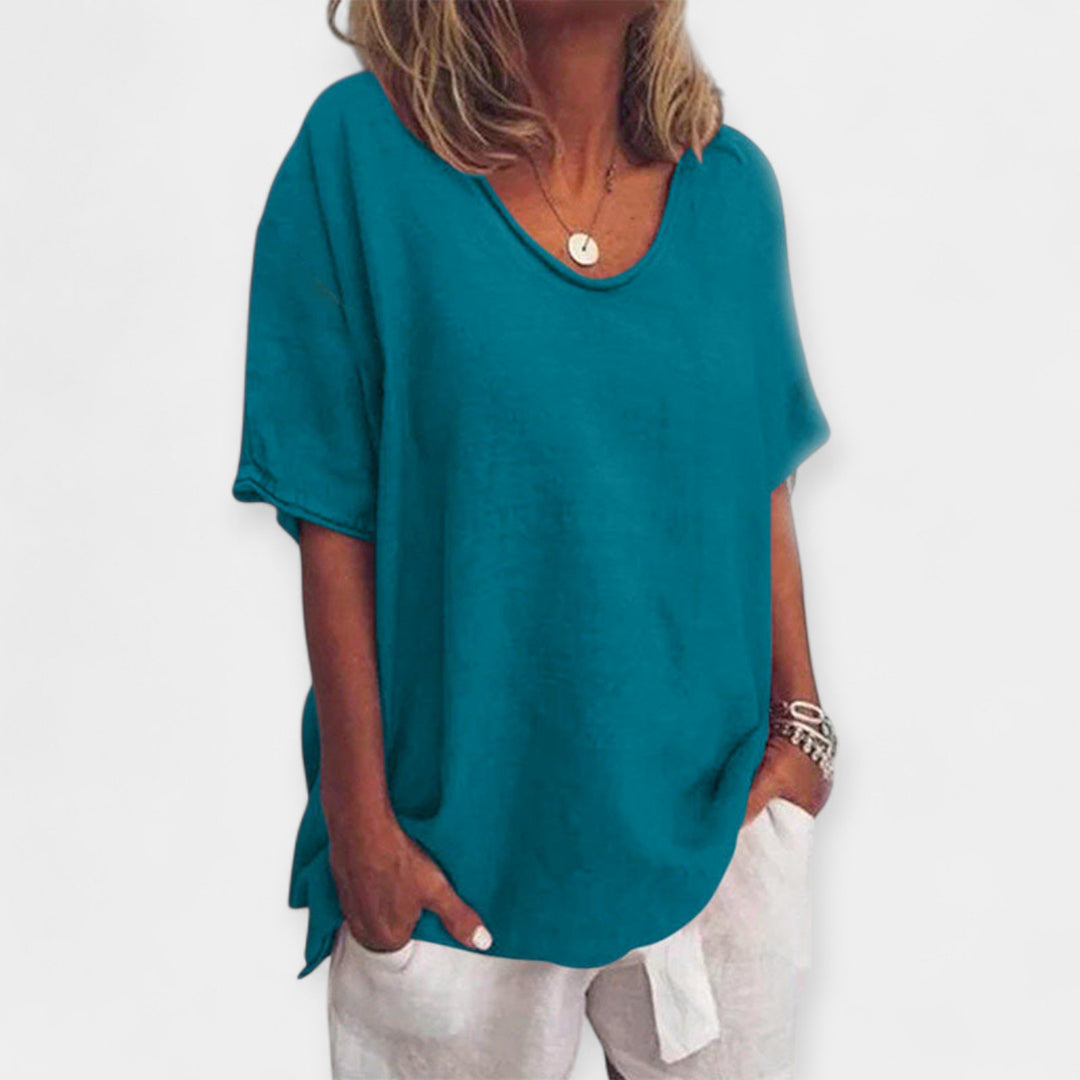 Camisola de Verão com Decote em V