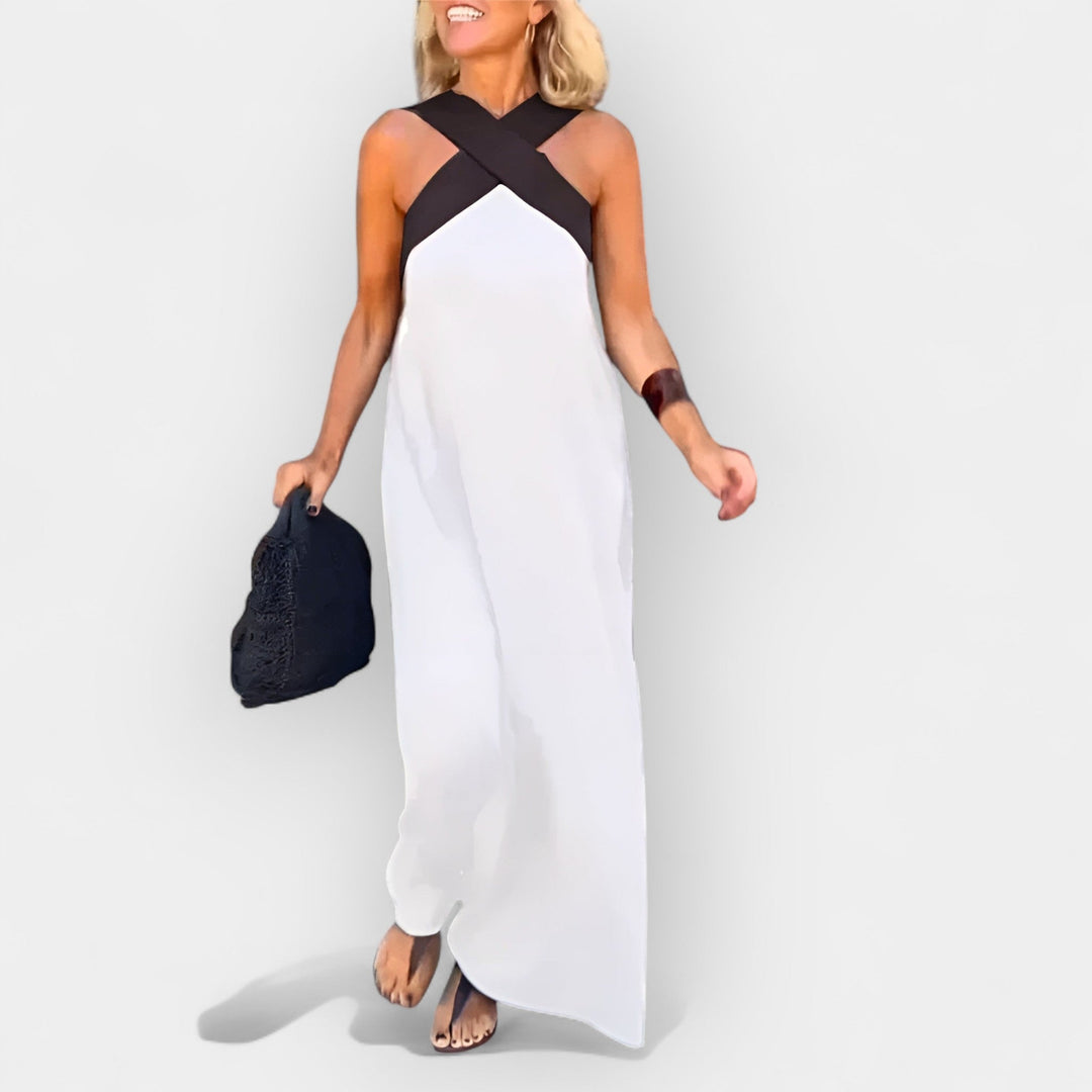 Vestido Arejado com Decote Cruzado