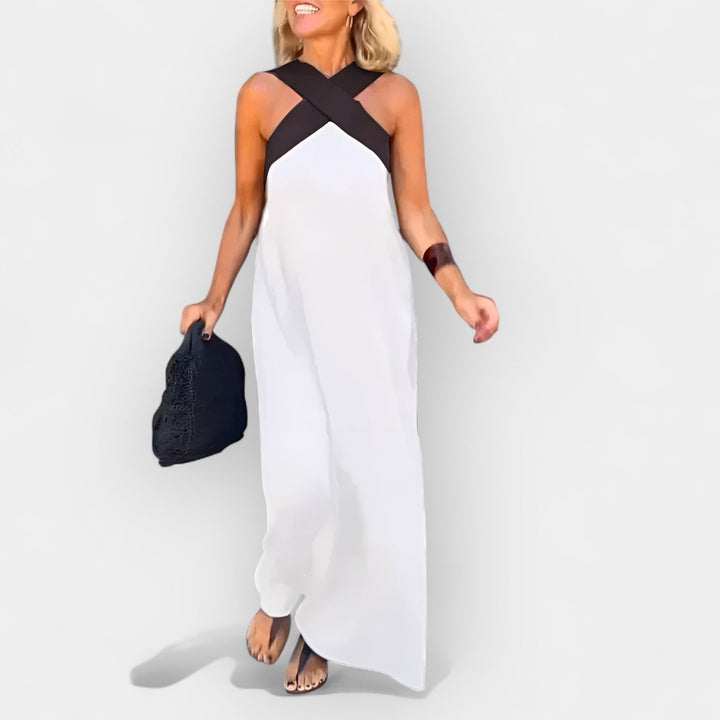 Vestido Arejado com Decote Cruzado