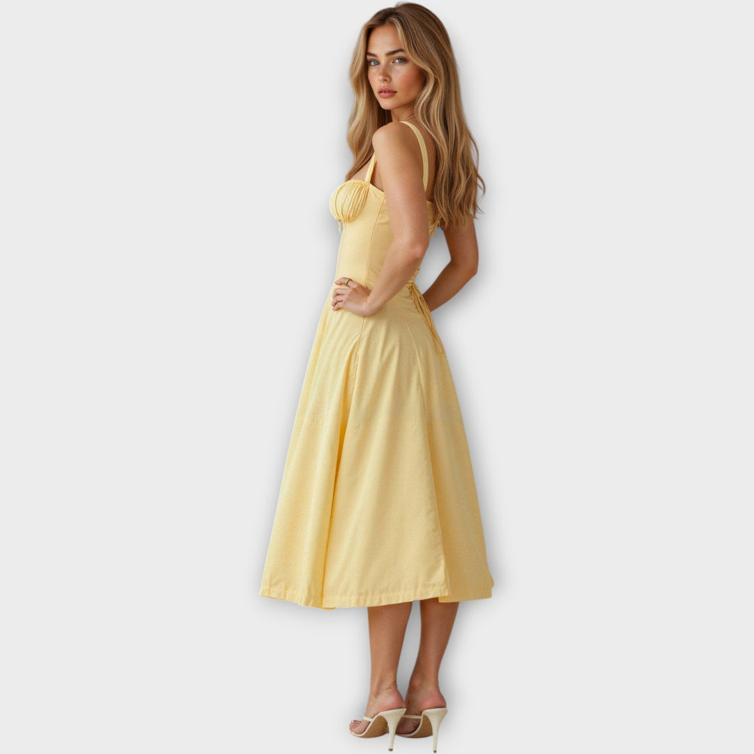 Vestido Midi com Corset