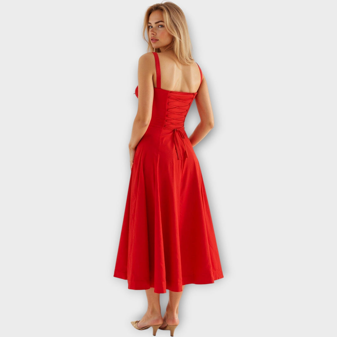 Vestido Midi com Corset