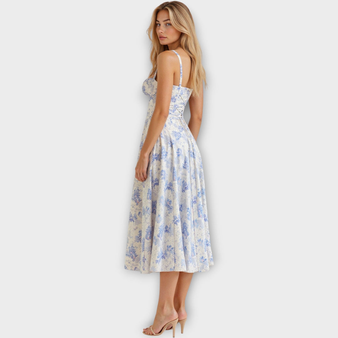 Vestido Midi com Corpete