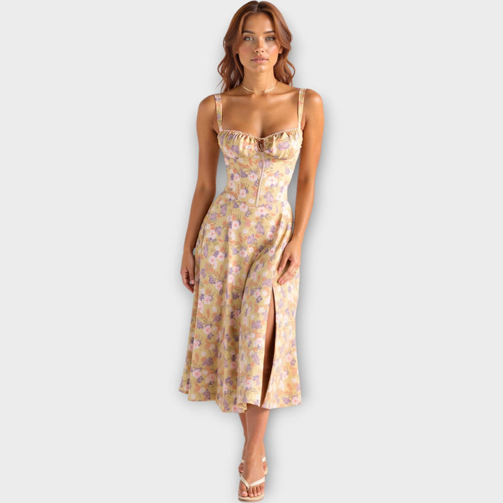 Vestido Midi com Corset