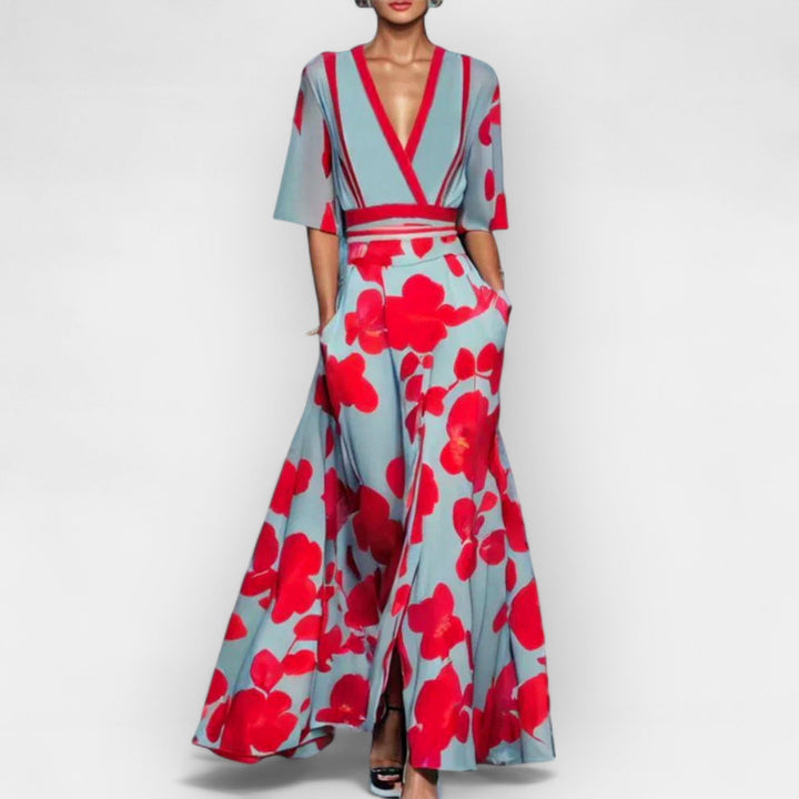 Maxi Vestido com Padrão Floral