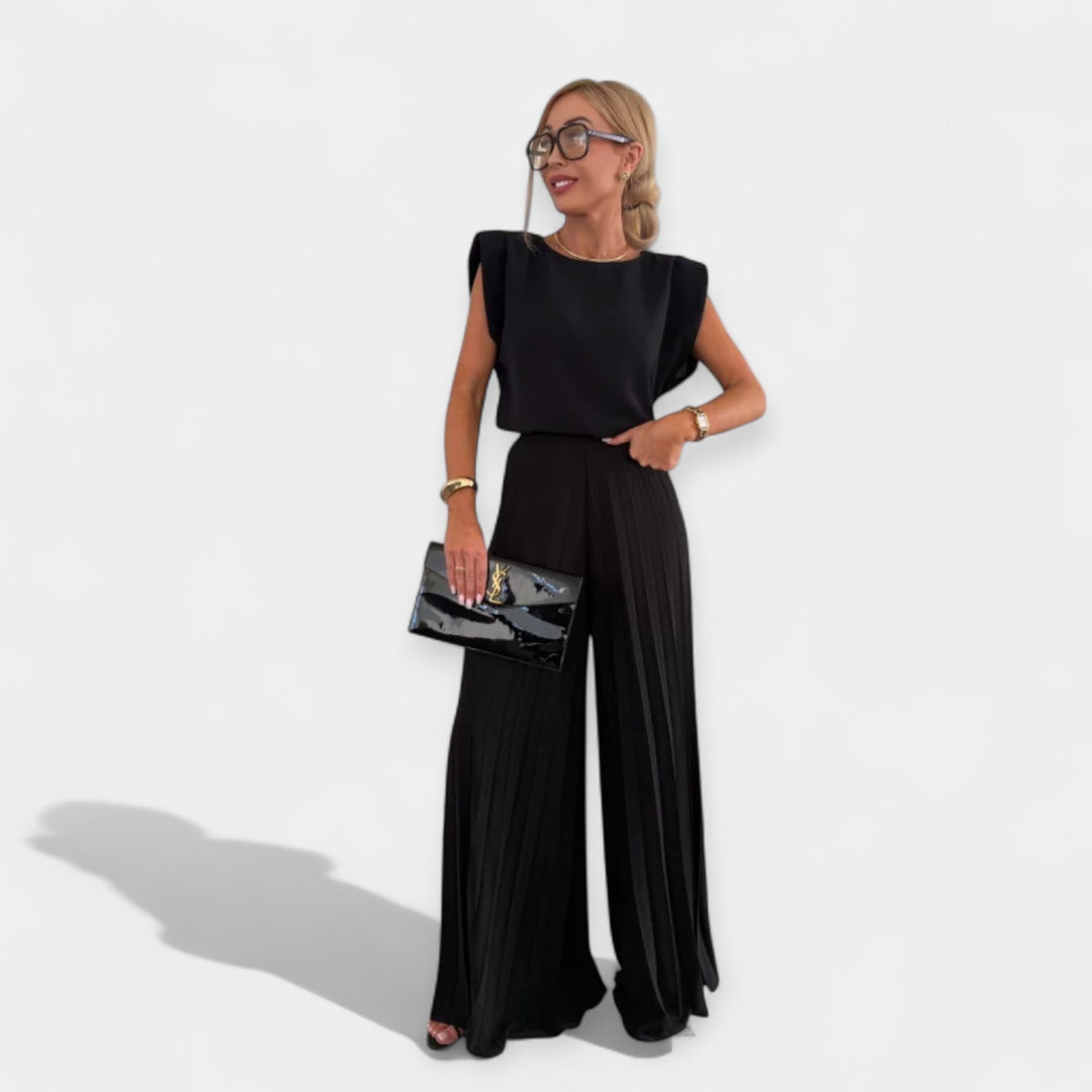 Conjunto de Moda de Verão com Top e Calças