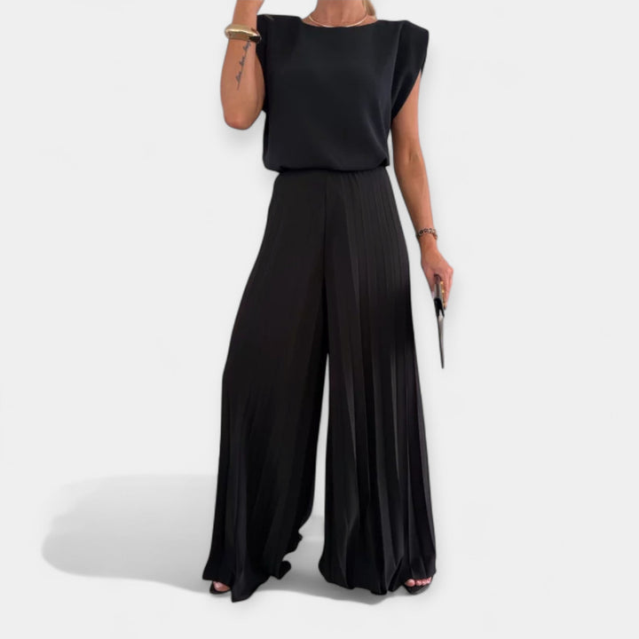 Conjunto de Moda de Verão com Top e Calças