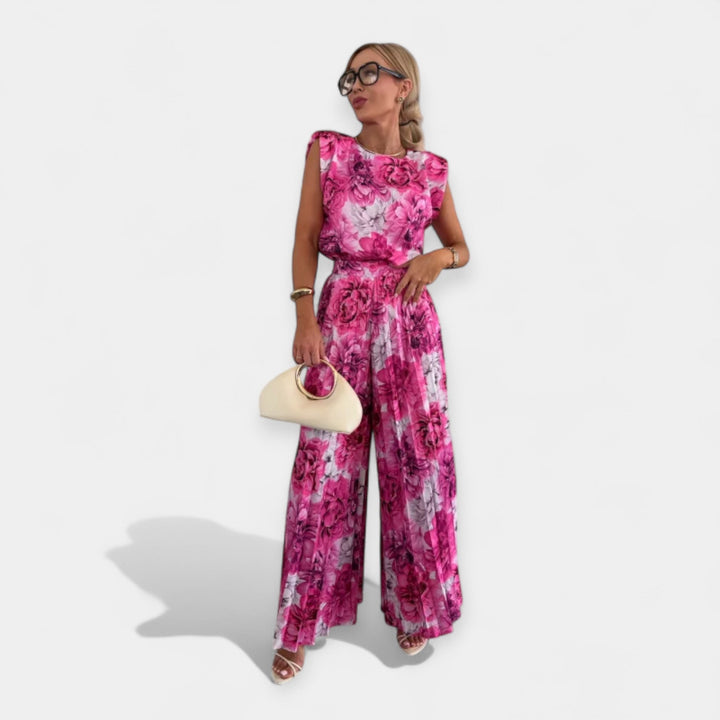 Conjunto de Moda de Verão com Top e Calças